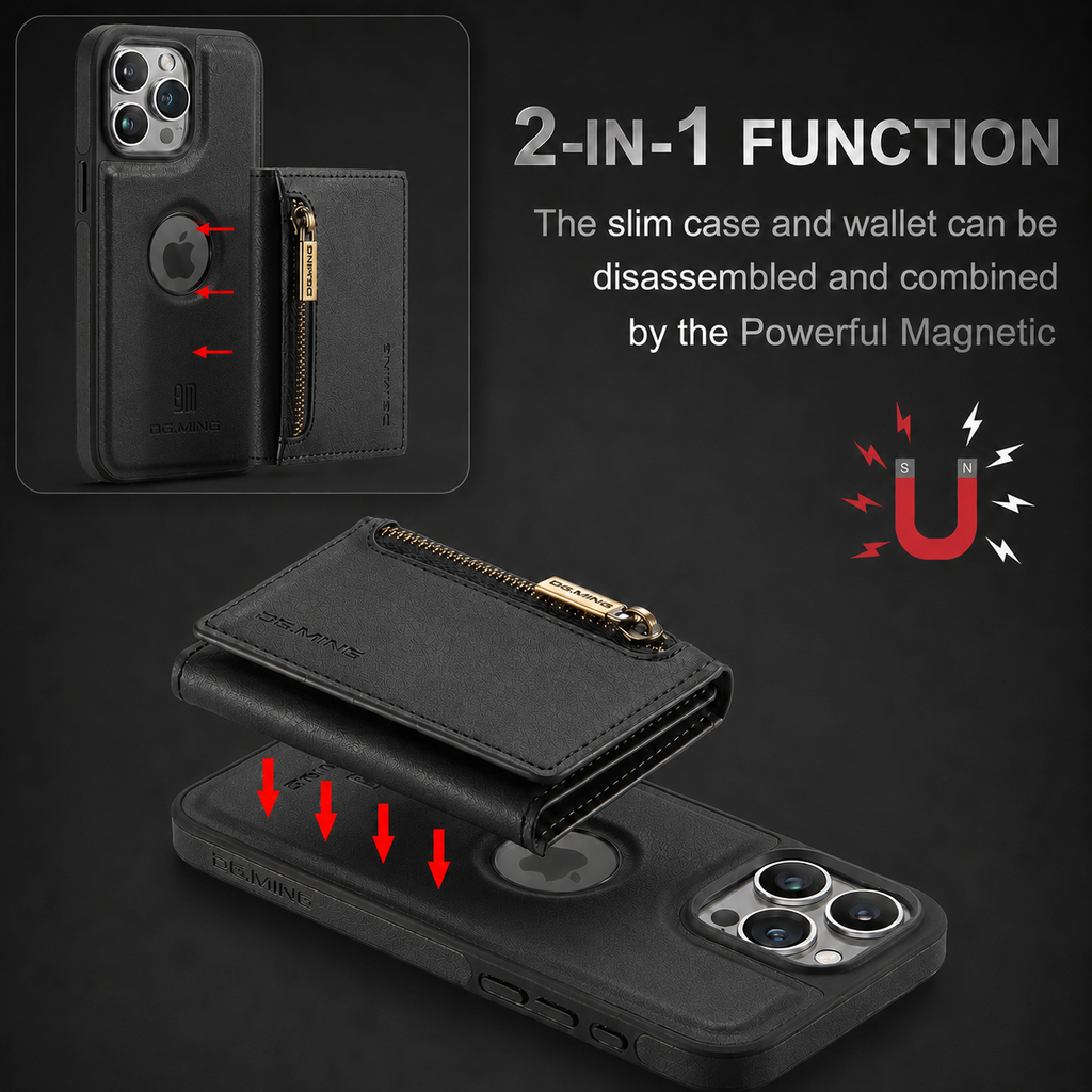 Magnetic Wallet Case for iPhone