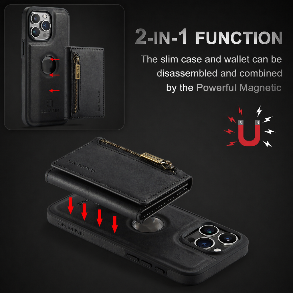 Magnetic Wallet Case for iPhone – Slim Card Holder