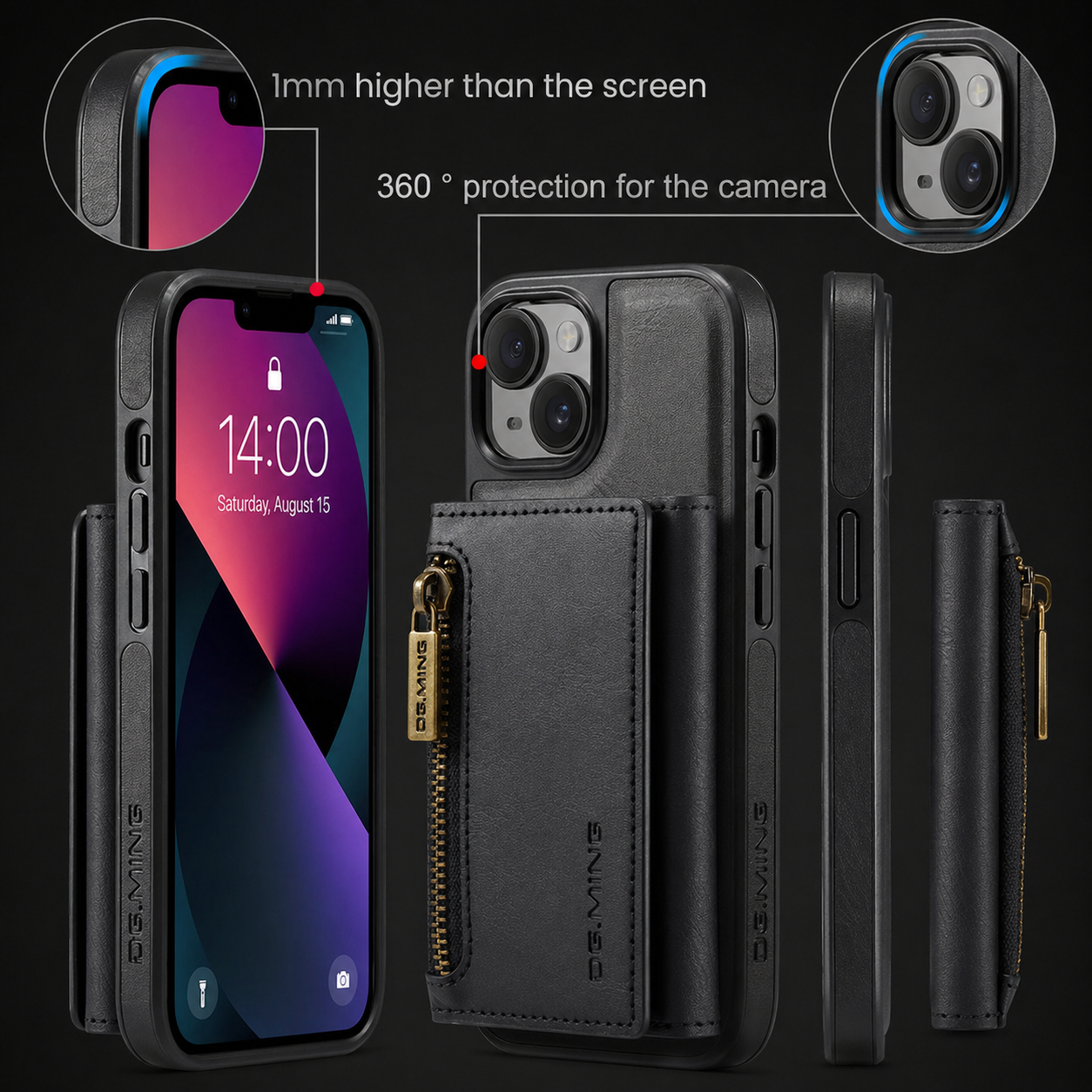 Magnetic Wallet Case for iPhone